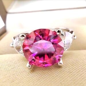 5 carat pink diamond certified engagement ring